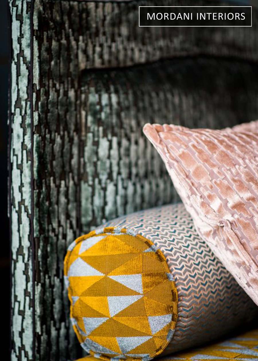 Mustard Jacquard Upholstery